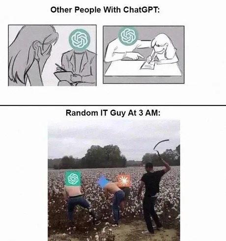 IT guy with Chatgpt - meme