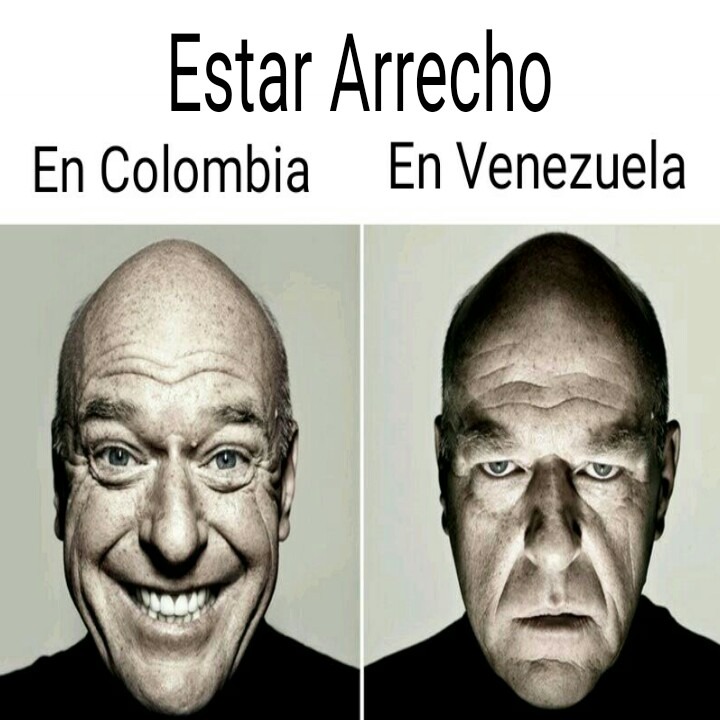 En venezuela es molesto, en colombia es caliente - meme