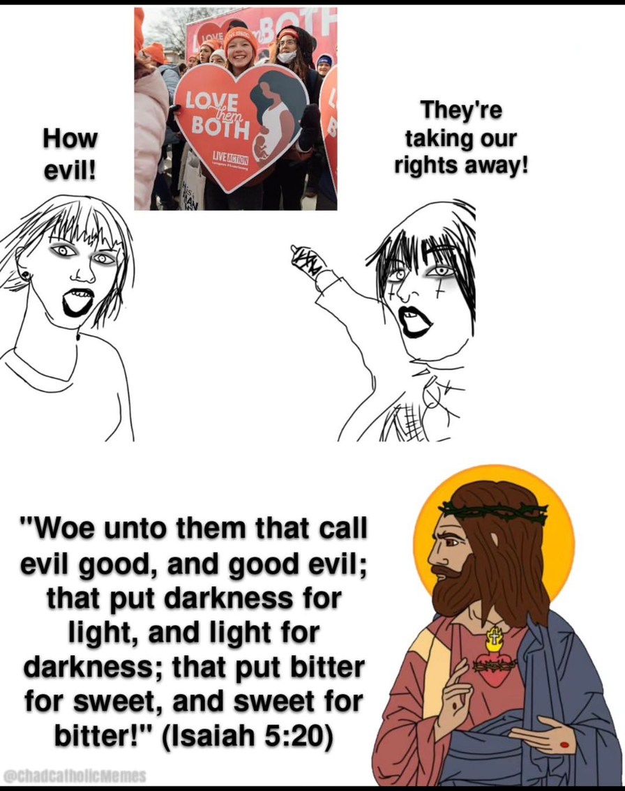 Woe unto him who harms the least of these - meme