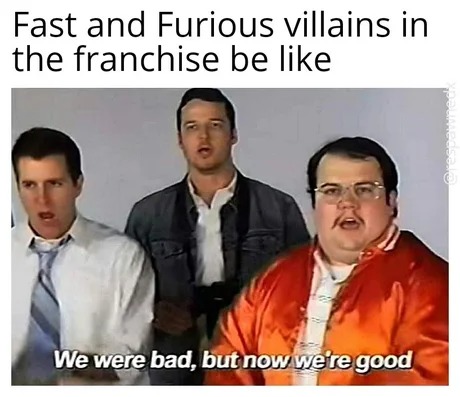 Fast and Furious villains - meme