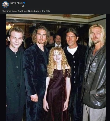 The time Taylor Swift met Nickelback in the 90s - meme