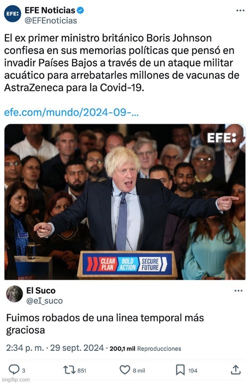 Boris Johnson quería invadir Países Bajos para robar vacunas lol - meme
