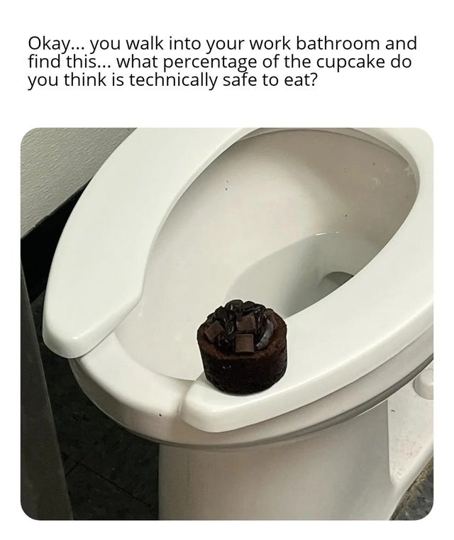 Cupcake in the bathroom - meme