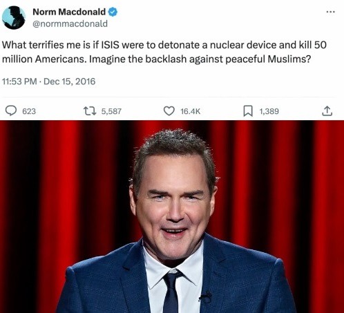 Norm reaching from the past - meme