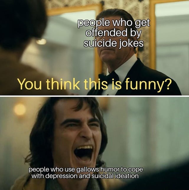 Suicide jokes aren’t funny? Depends who you ask - meme