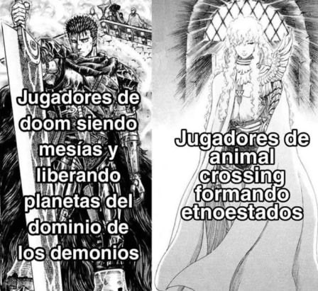 Jugadores de Sims construyendo casas vs los de Doom creando etnoestados en Marte - meme