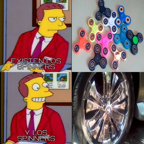Hay varios tipos de spinners - meme