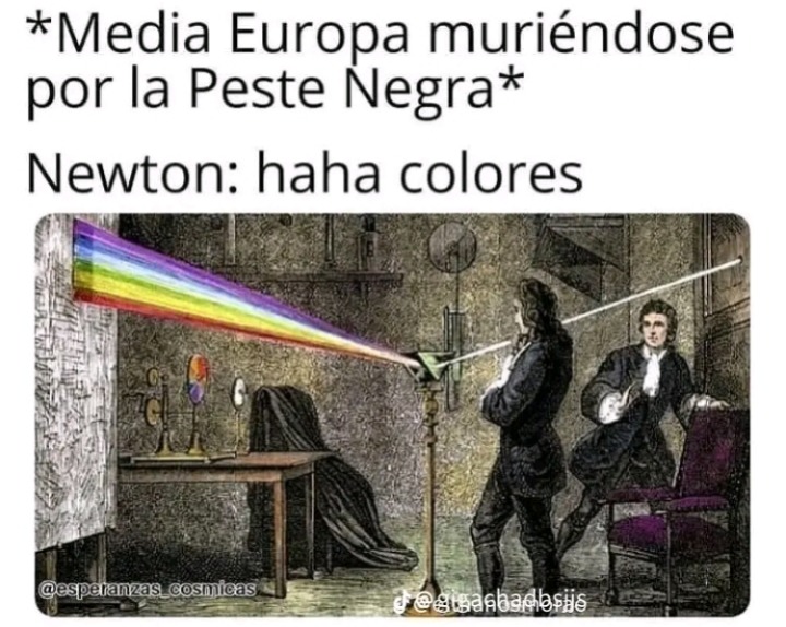 AL Newton se la pelaba - meme