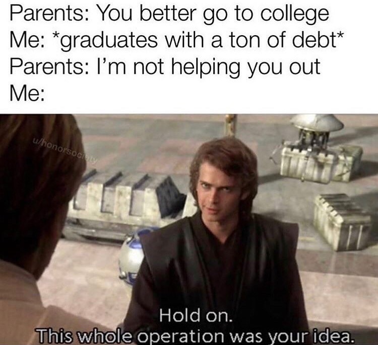 student debt - meme