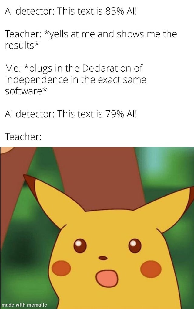 AI detector meme