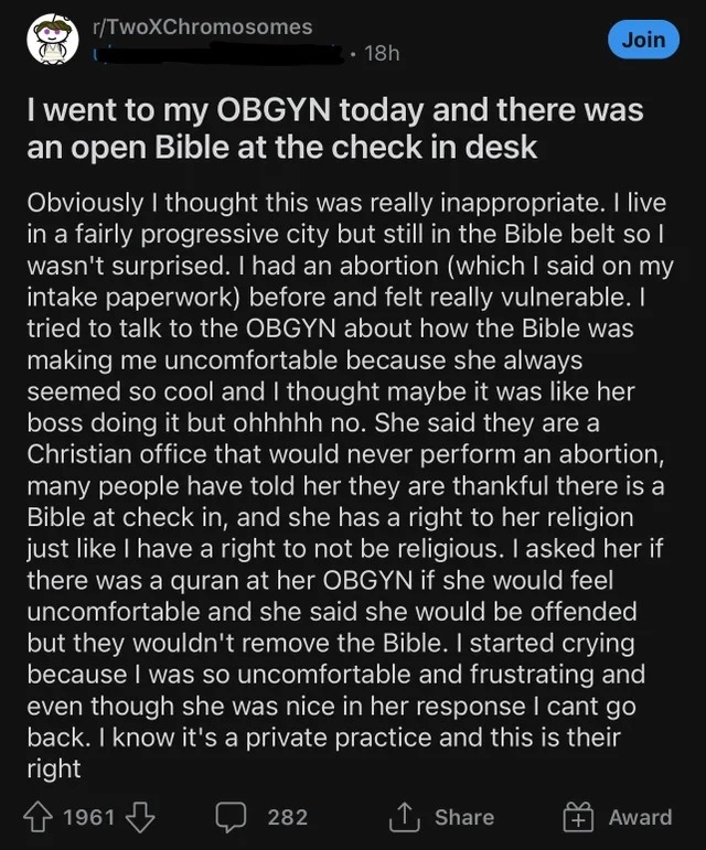 The mere sight of a Bible sends baby-killing Reddit demon into fits - meme