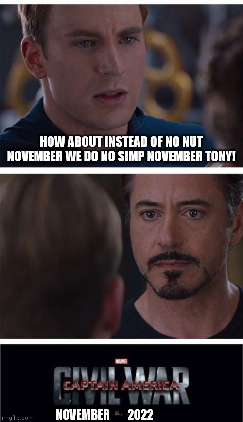 No Simp November - meme
