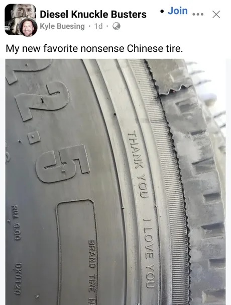 Chinese tire - meme