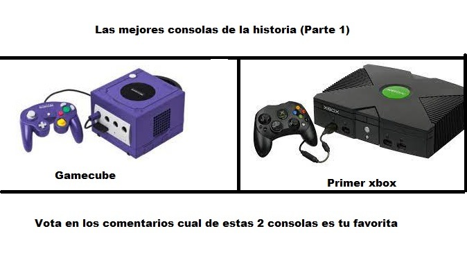 Gamecube vs primer xbox - meme