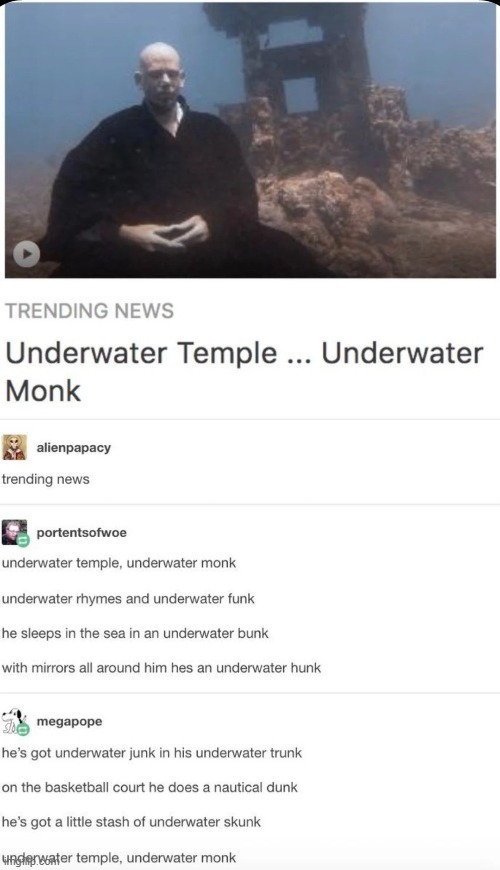 Trending news: Underwater temple - meme