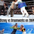 Disney Vs Dreamsworks en 2004 vs en 2023