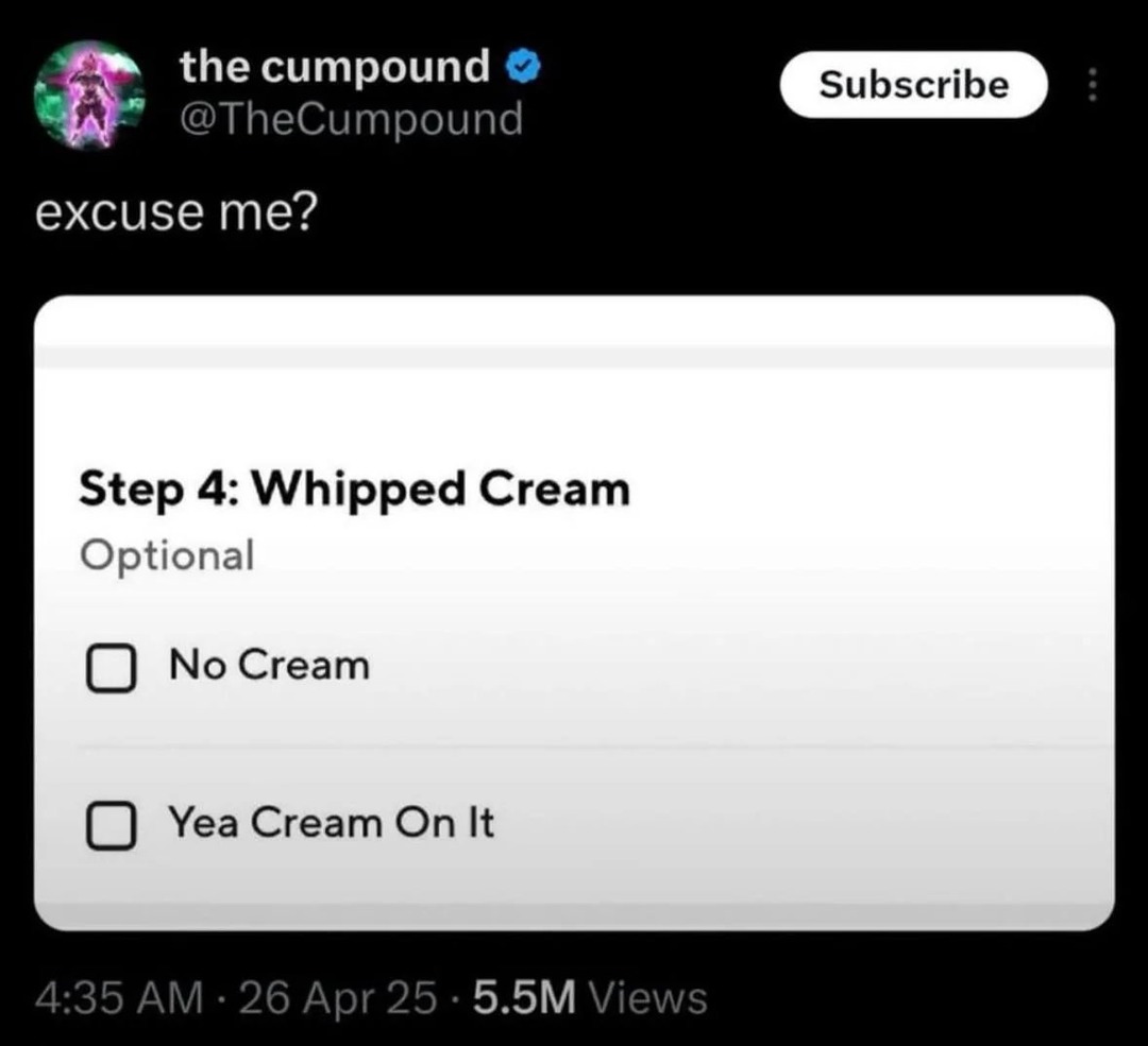 cream on it - meme