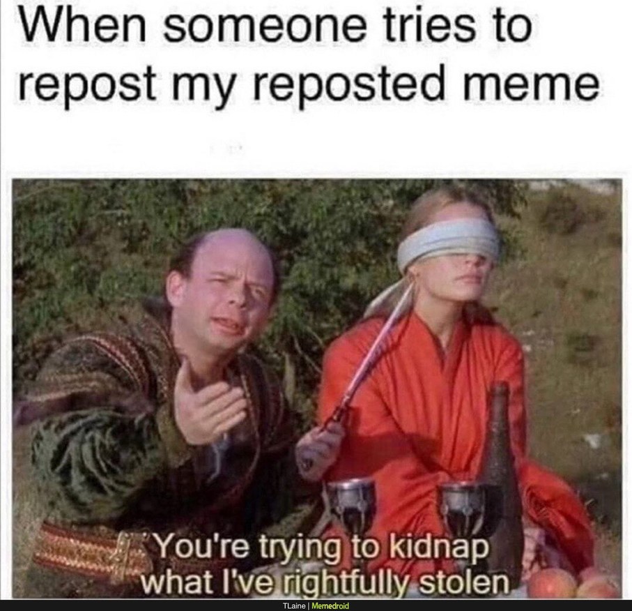 repost thief - meme