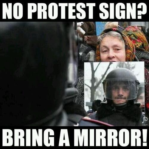 Force Gestapo to take a good long look in the mirror. - meme
