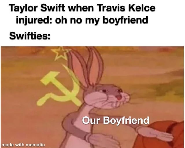 Taylor Swift and Travis Kelce meme