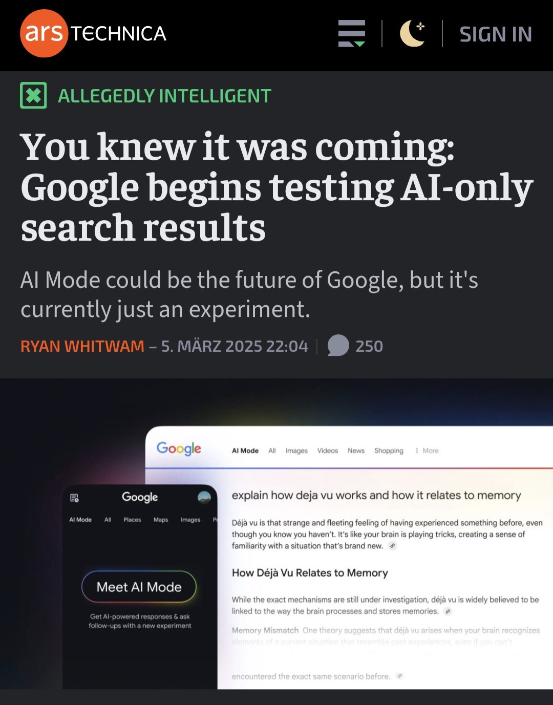 https://arstechnica.com/google/2025/03/google-is-expanding-ai-overviews-and-testing-ai-only-search-results/ - meme