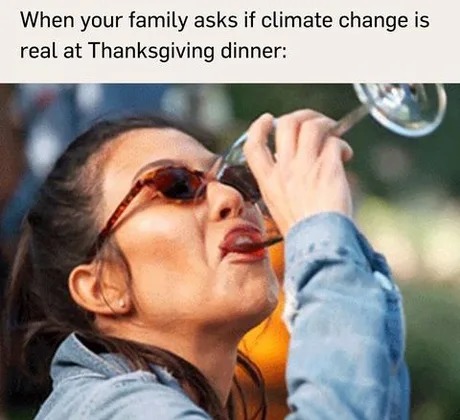 Thanksgiving dinner meme