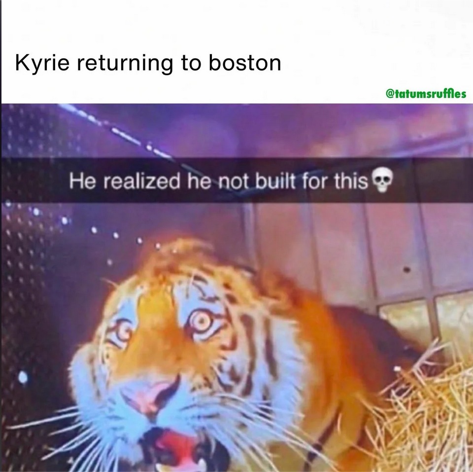 Kyrie vanished in game 1 - meme