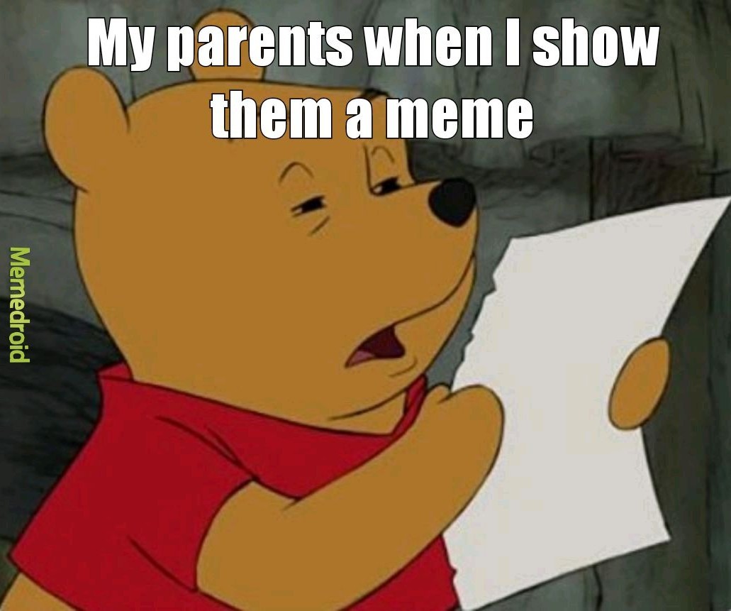 Pooh reading - meme