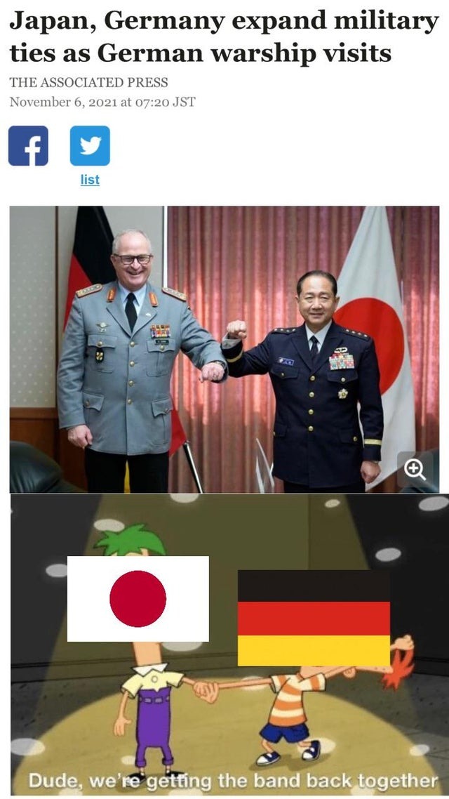 So here we go again: Japan and Germany expand military ties - meme