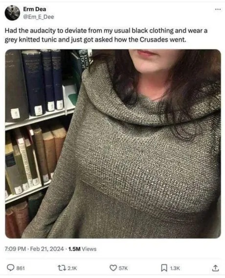 Female crusader - meme