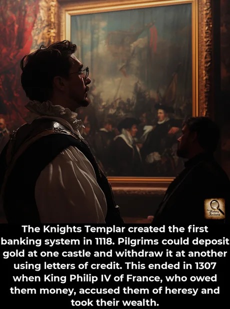 Knights Templar created the first banking sytem - meme