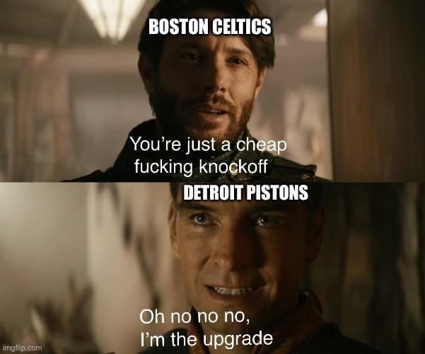 Boston Celtics vs Detroit pistons meme