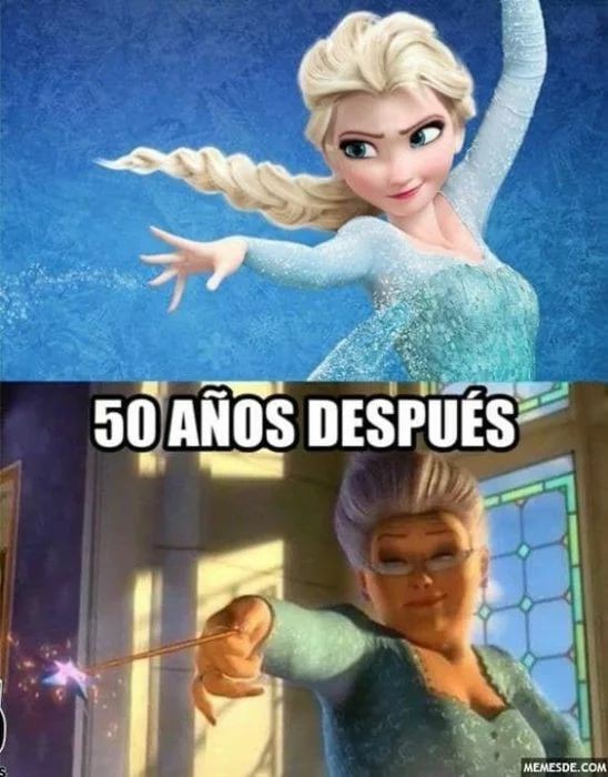 Elsa de mayor es... - meme