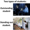 outstanding vs standing out