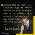 Not caring about privacy and free speech