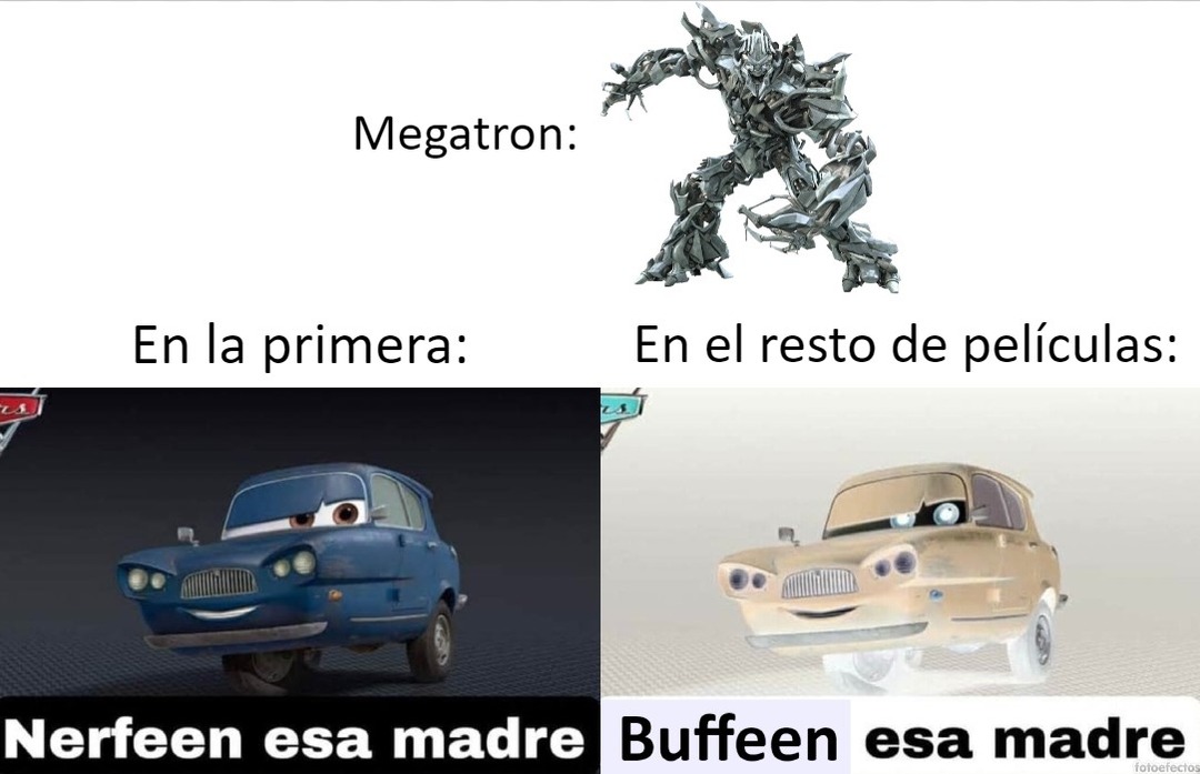 Buffeen a Megatron - meme