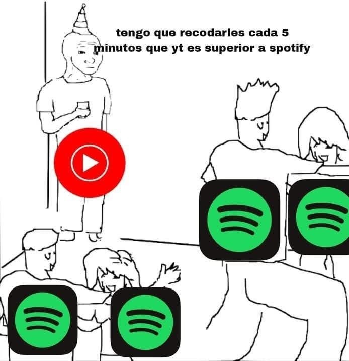 Yt > spotify - meme