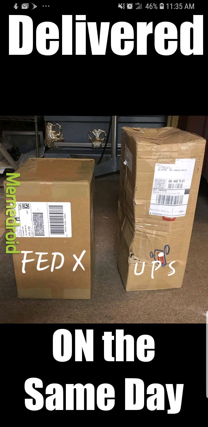 FED X vs UPS - meme