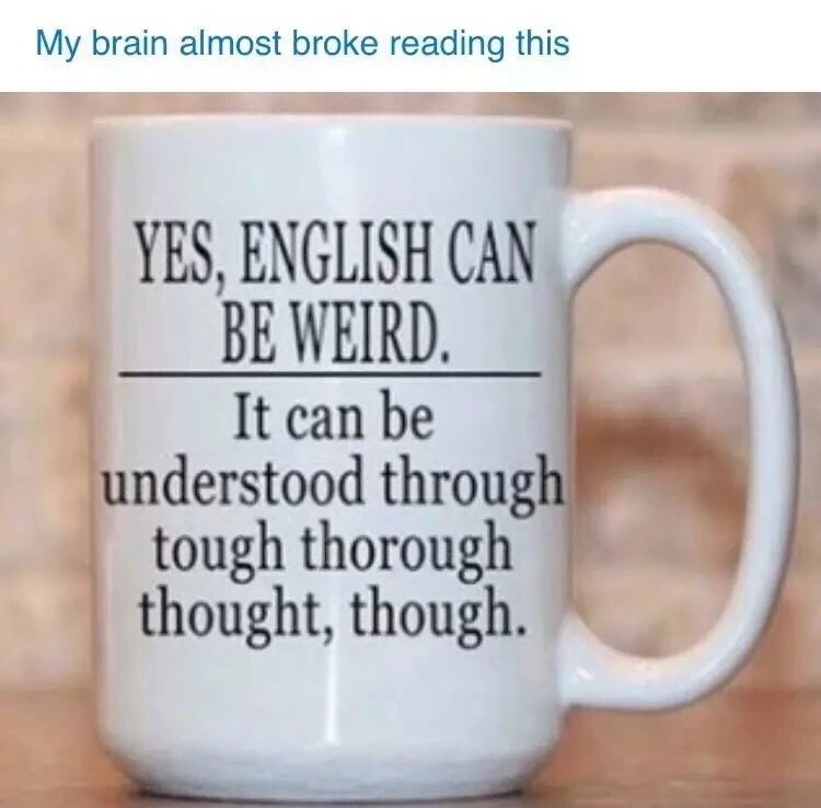 English is weird - meme