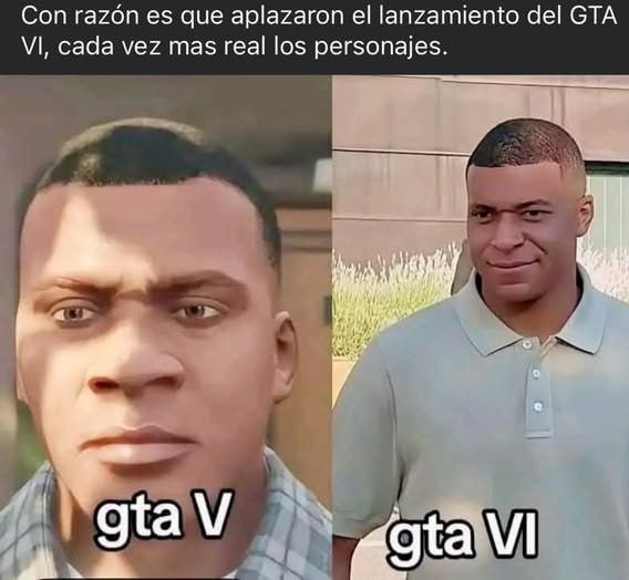 Ahora entiendo por qué siguen retrasando el GTA VI - meme