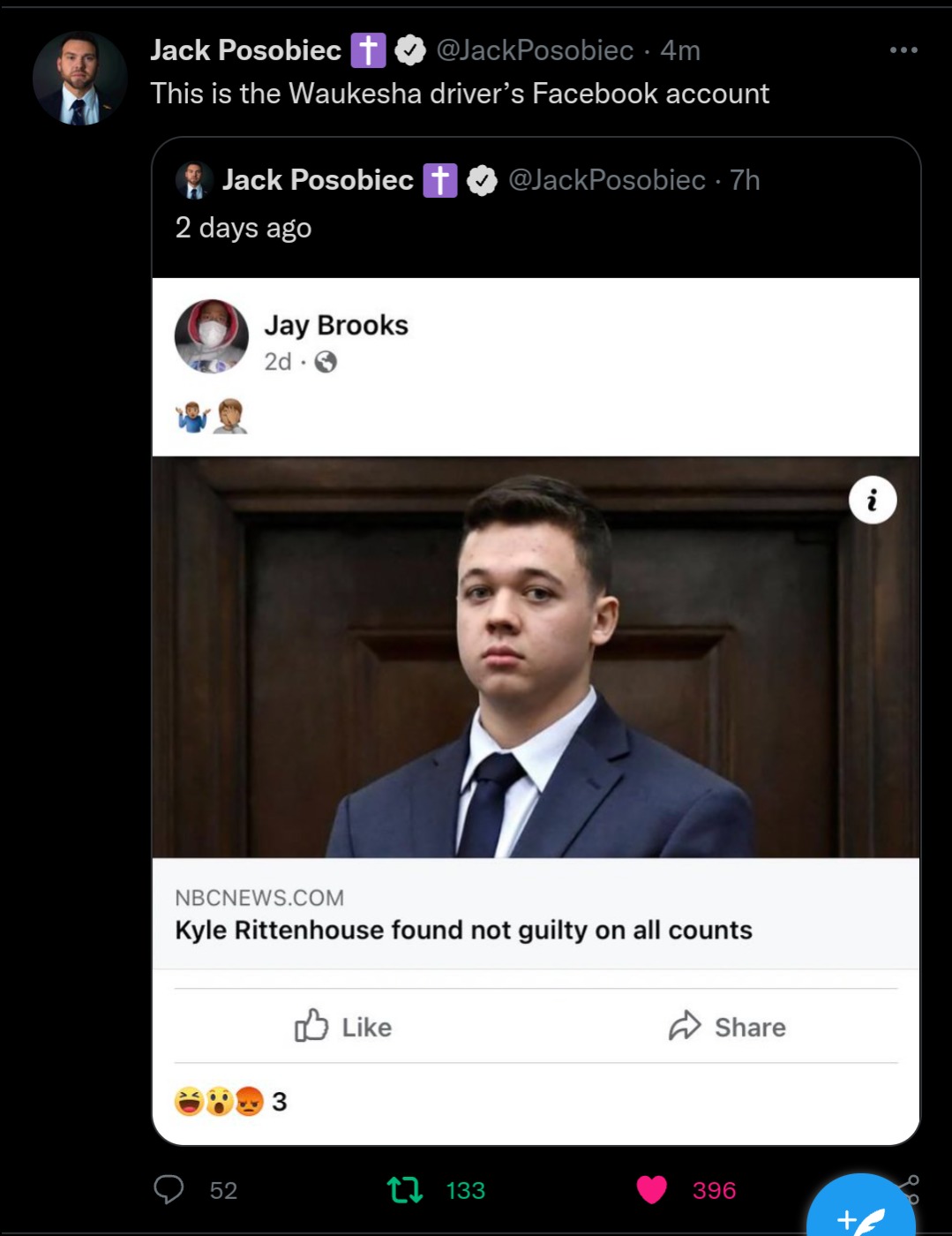 POSOBIEC: This is the Waukesha drivers Facebook account - meme