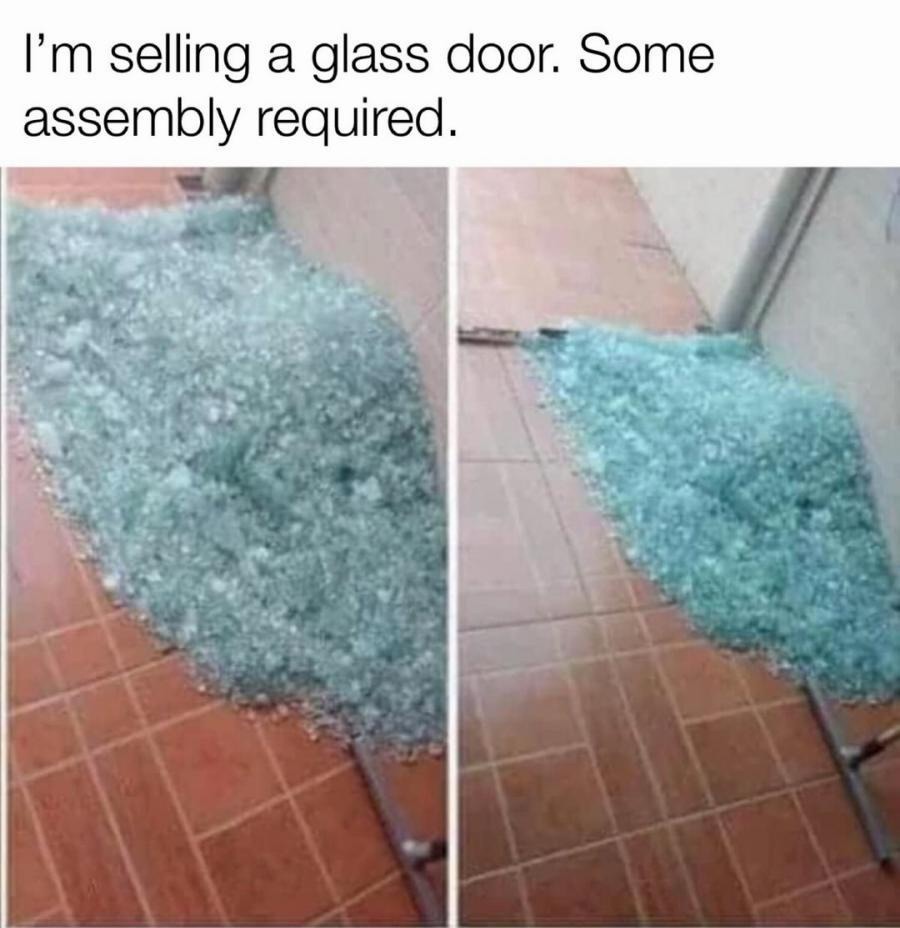 Glass door - meme