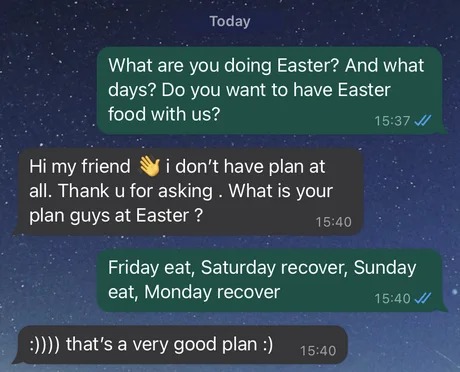Easter plans - meme