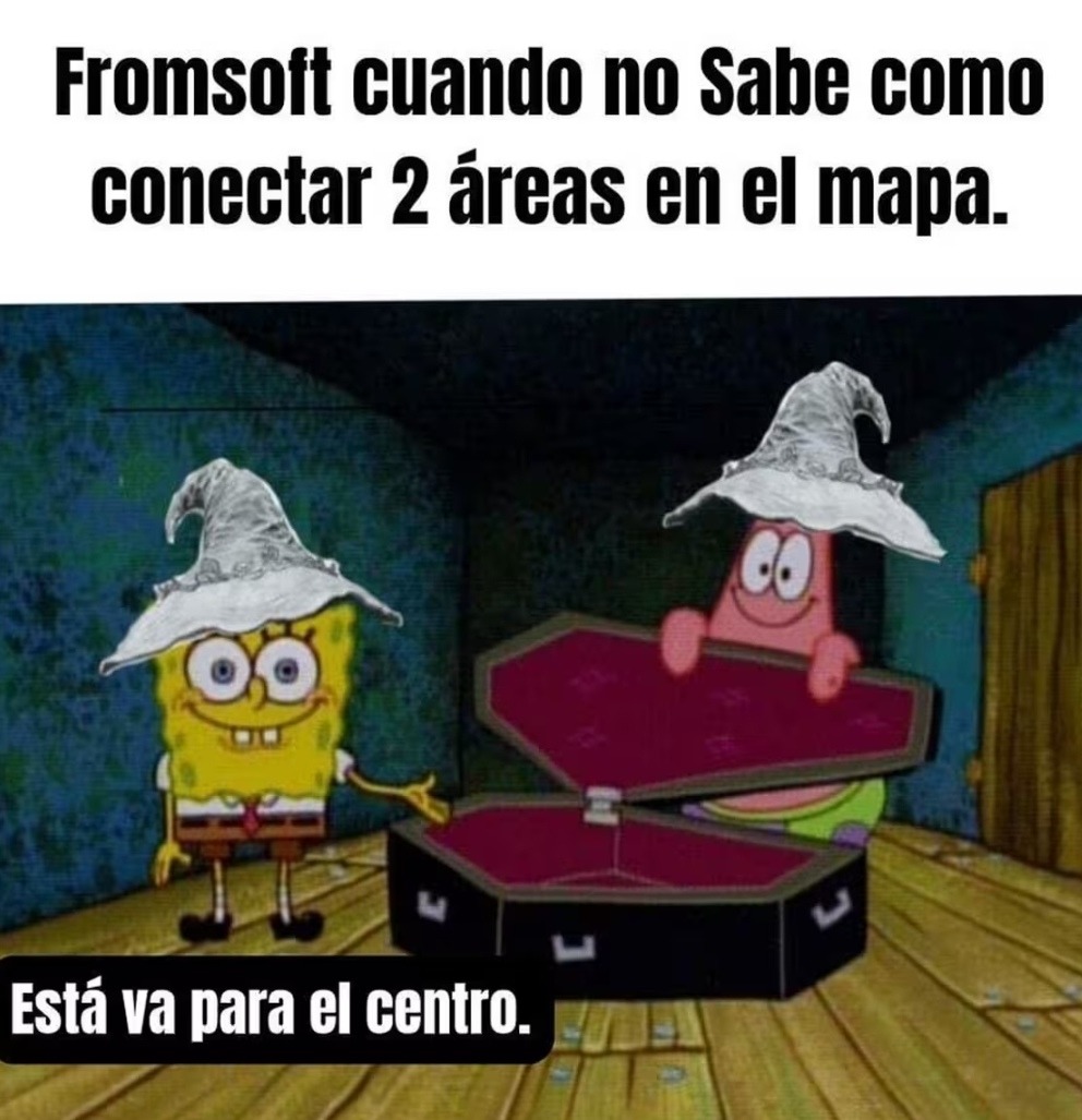 yo conectando zonas en FromSoftware como si fuera SimCity - meme