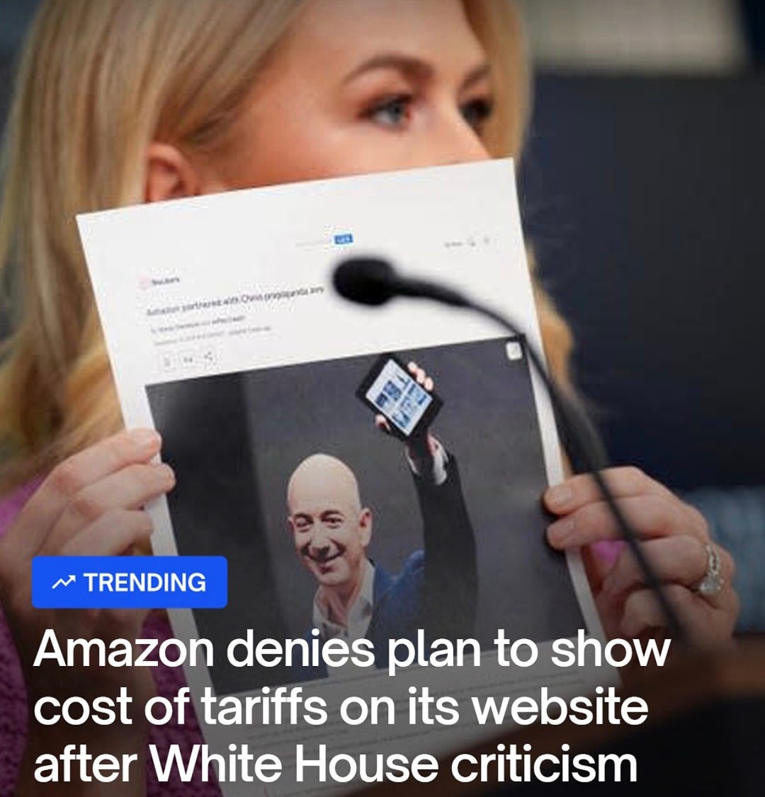 Amazon backpedals on tariff cost display after some political heat - meme