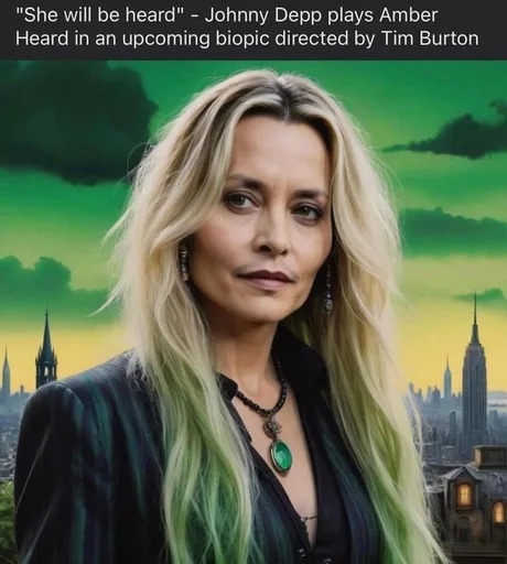 Johnny Depp plays Amber Heard in a biopic directed by Tim Burton - meme