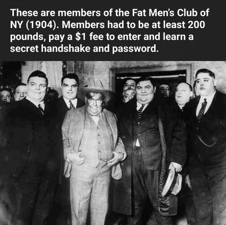 Fat Men's Club NY 1904 - meme