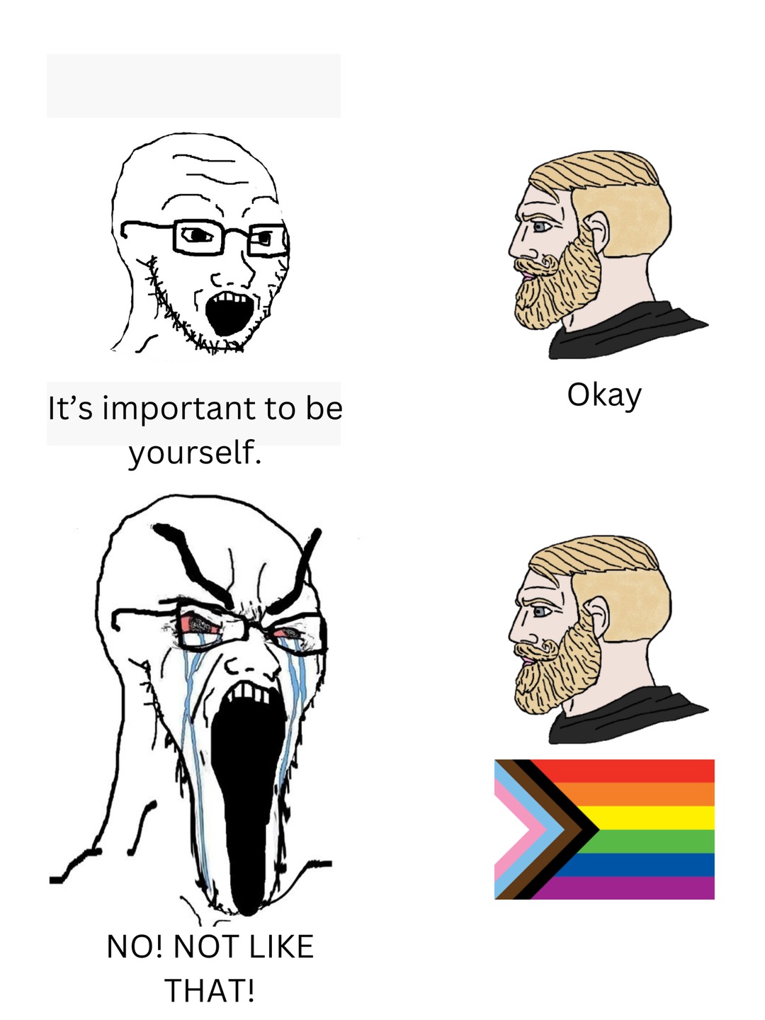 It's okay to be gay. - meme
