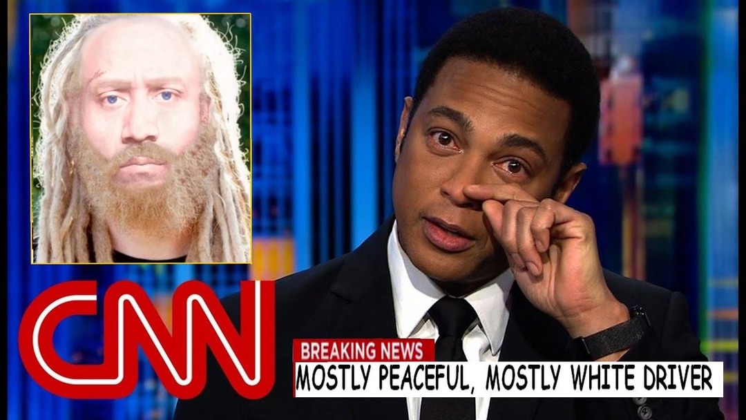 CNN on Waukesha : Mostly Peaceful dark skinned white male Driver - meme