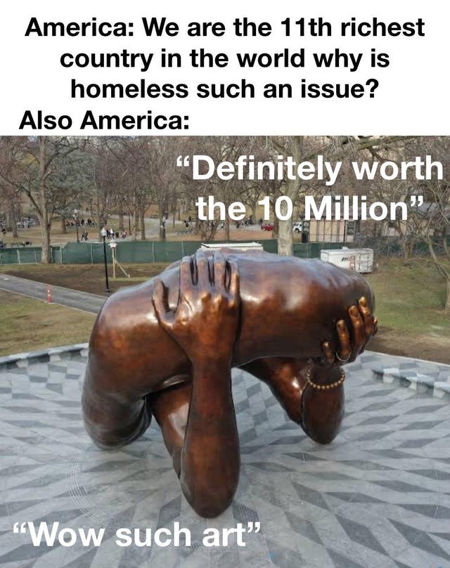 Martin Luther King Jr Sculpture meme